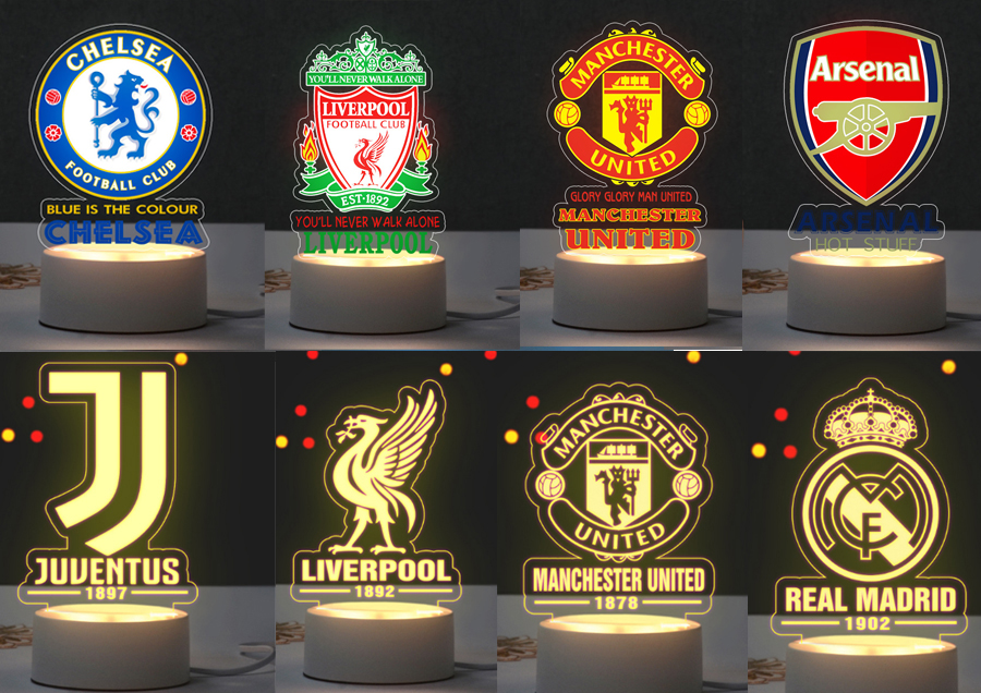 Đèn ngủ các CLB bóng đá MU, Arsenal, Chelsea, Liverpool